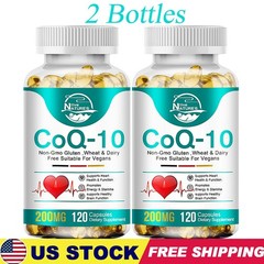 CoQ 10 Coenzyme Q10 Softgels 200mg, 240 Capsules – Vegetarian Non-GMO Ubiquinol