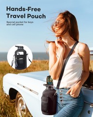 Topre 64oz Water Bottle Insulated with 64 Ounces, Indigo Black Handle
