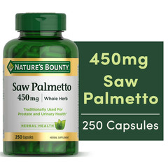 Nature’s Bounty Saw Palmetto 250 Count Herbal Supplement For Men’s Health, 450mg