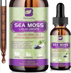 Sealed Beworths Sea Moss Liquid Drops Soursop 2 Fl Oz Sealed Exp:12/26