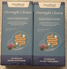 2-Vensflwd Adult Overnight Cleanse Dietary Supplement. 60 Capsules Per Bottle