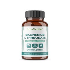 Magnesium L-Threonate L-Theanine Vegan Gluten Free Gmo Free 30/60/120 Capsules