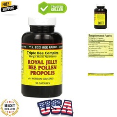 YS Organic Farms: Royal Jelly Bee Pollen Propolis w/Ginseng 90 ct