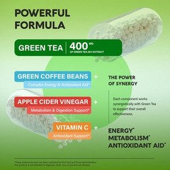 Green Tea Extract – 50% EGCG, Extra Strength 20:1 120 Count (Pack of 1)