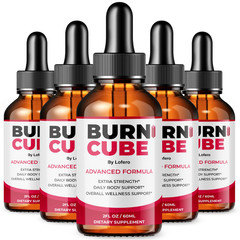 (5 Pack) Burn Cube Drops, BurnCube for Weight, Metabolism & Slimming (10 oz)