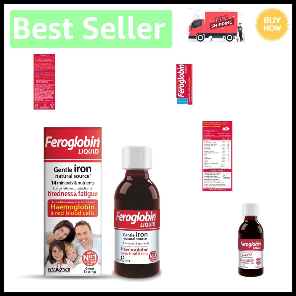 Delicious Honey & Orange Iron Liquid – Nutritional Support for Health & Fatigue