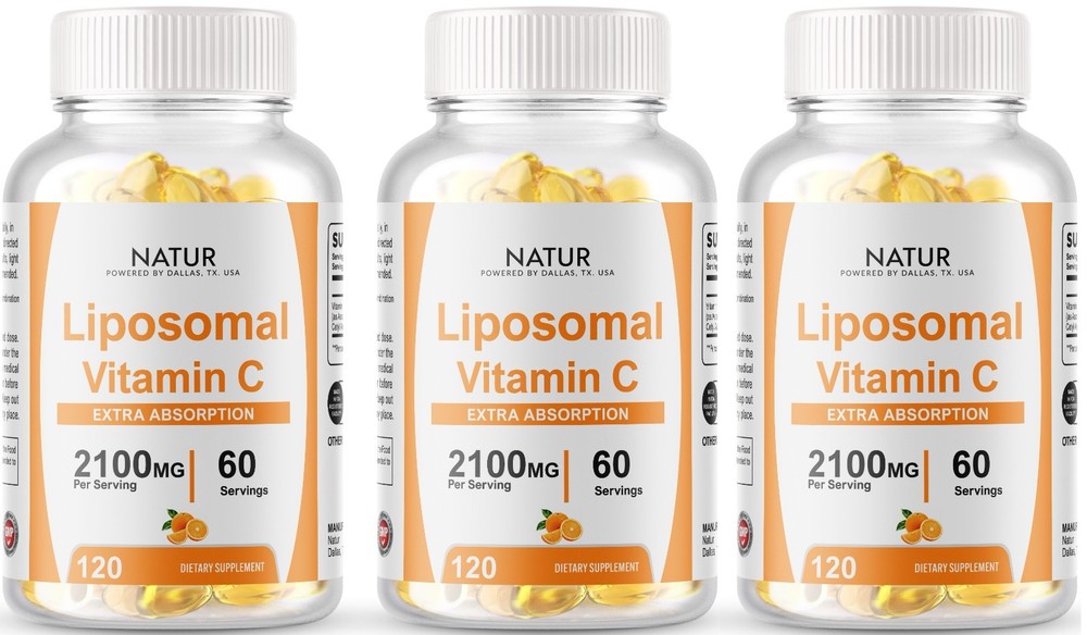 Liposomal Vitamin C 2100mg 360 Softgels High Absorption Supplements USA Made