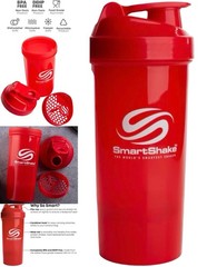 Smart Shaker Bottle Red 28 oz Protein Mixer Cup Leakproof BPA-Free Gym Water