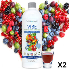 Eniva X2 VIBE Fruit & Veggie Superfoods Liquid Multi 32 fl oz – Free Ship
