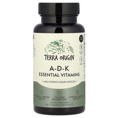 2 X Terra Origin, A-D-K Essential Vitamins, 60 Liquid Capsules