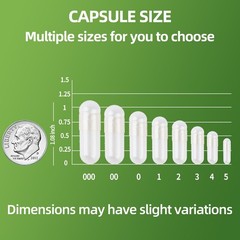 EaccoViigr Size 0 Empty Capsules – 1000 Count Clear Empty Pill Capsules with …