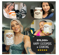 KOS Vegan Protein Powder Vanilla 28 Servings Organic Plant Based Erythritol Free