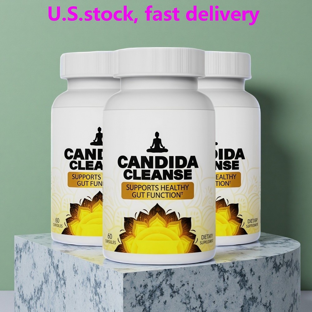 3 Pack Candida Cleanse 120 Capsules – Gut & Colon Support, Natural Herbs 2025