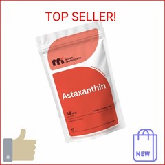 Micro Ingredients Astaxanthin 12mg with MCT Oil, 45 Softgels | Premium Astaxanth