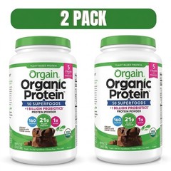 Orgain Organic Protein + Superfoods Chocolate Fudge 2.64lb (2 Pack) – Vegan