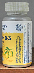 Solaray Vitamin D3 50 mcg 60 Lozenges (2000 IU) Lemon Flavor Bone Strength