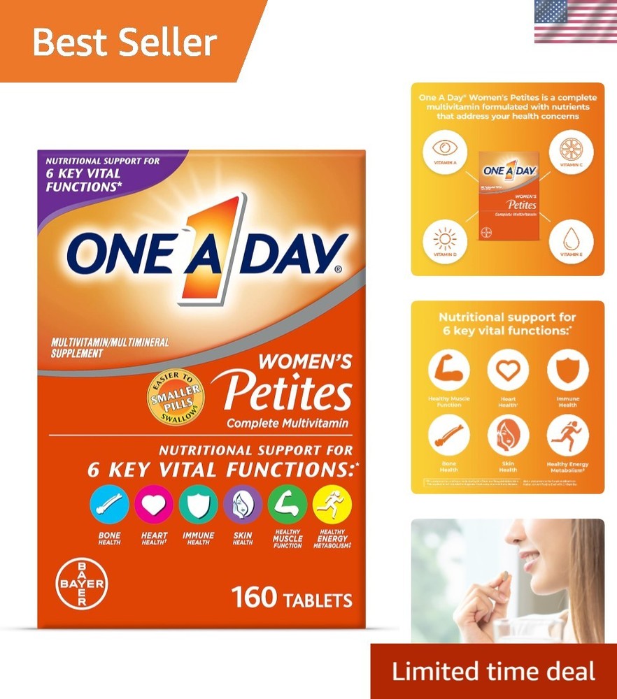 Daily Multivitamins for Women – 160 Count Tablets Supporting Immune & Energy