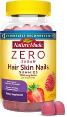 Zero Sugar Biotin Gummies for Hair, Skin & Nails – 120 Count
