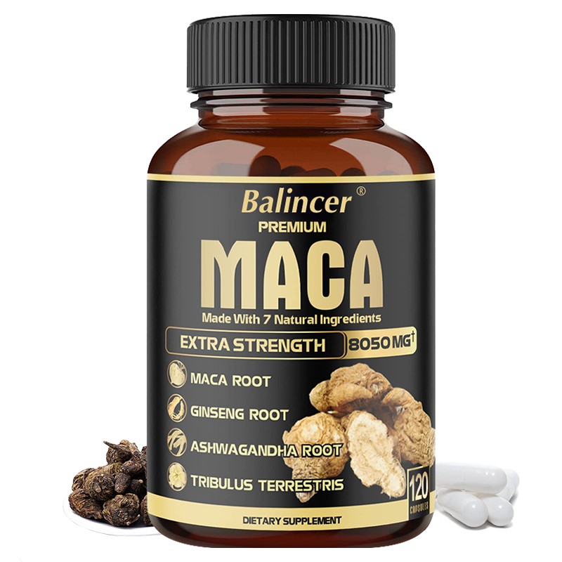 Maca & Ginsen 6500mg- Men’s Health, Muscle Health, Natural Energy 120 Capsules