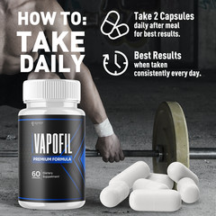 (1 Pack) Vapofil Advanced Male Pills Vapo Fil Formula Supplement 60 Capsules