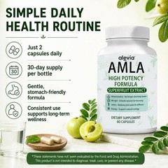 Improved AMLA Capsules Superfruit Extract High Potency Formula 60 Capsules