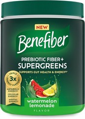 Benefiber Prebiotic Fiber Supergreens Watermelon Lemonade 8.8oz Exp 04/27