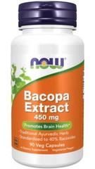 Now Foods Bacopa Extract 450mg Brain Health 90 Veg Capsules 10/24
