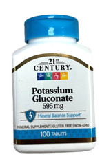 21st Century POTASSIUM GLUCONATE 595mg 100 Tablets^