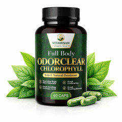 Full Body Odor Clear Chlorophyll Capsules – Natural Internal Deodorant Detox