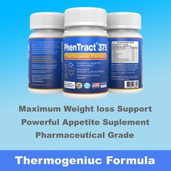PhenTract375® PhenPhen Extreme Strong Diet Pills Fat Burn Energy Charger 2 PACK