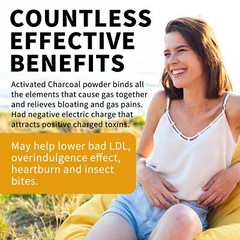 Activated Charcoal 1200mg – Highly Absorbent Detox Cleanse, Digestive Health