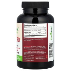 2 X Forest Leaf, Certified Organic Beet Root + Ginger & Grape Seed, 120 Vegetab