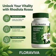 Floraviva Rhodiola Rosea 500mg, 60 Capsules – Stress & Energy Support