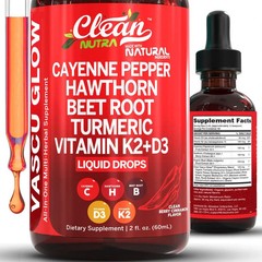 Clean Pepper Cayenne Nutra Dietary Supplement Liquid Drops + Hawthorn Berry