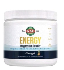KAL Energy Magnesium Powder 5.3 oz (153 g) Pineapple Flavor 5.3oz Bb 5/31/26