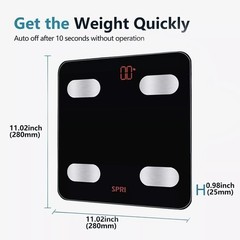 Digital Bathroom Scales 400lb Body Weight Weighing Scale LCD Electronic Clear US