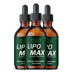 Lipo Max Liquid Supplement, All Natural Max Strength, LipoMax Drops (3 Pack)