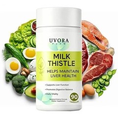 Uvora Milk Thistle Detox 300mg Premium Herbal Supplement w/ Milk Thistle Extrac1
