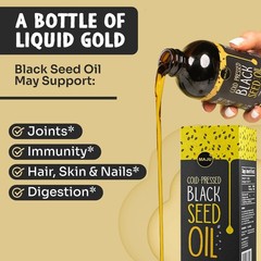 Maju Superfoods Majus Black Seed Oil 16Oz 3X Thymoquinone Cold Pressed 100