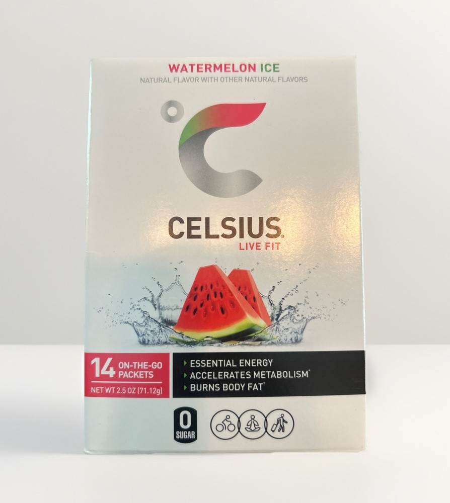 CELSIUS® On-the-Go Powder Sticks Watermelon Ice, Essential Energy 2.5 Oz (14…