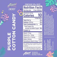 Alani Nu Purple Cotton Candy Sugar Free Energy Drink (Pack of 12)
