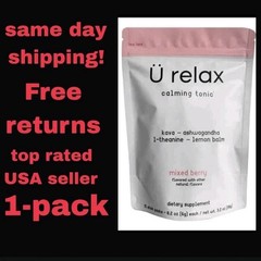 (1) U Relax Calming Tonic- 15 Packets MIXED BERRY Flavor Relax Calming Drink