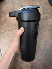 Brand New SportShaker 27 oz Black Protein Shaker Bottle BPA Free Screw on Lid