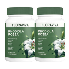 2-Pack Rhodiola Rosea Capsules – Floraviva Designed for Energy, Focus, Mood -120