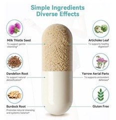 Vinatzen Liver Support Supplement Milk Thistle 120 Capsules 250mg Gluten-Free