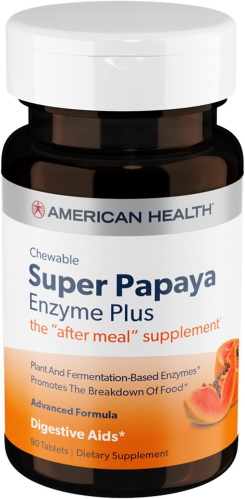 AMERICAN HEALTH – Super Papaya Enzyme Plus – 90 Chewable Tablets
