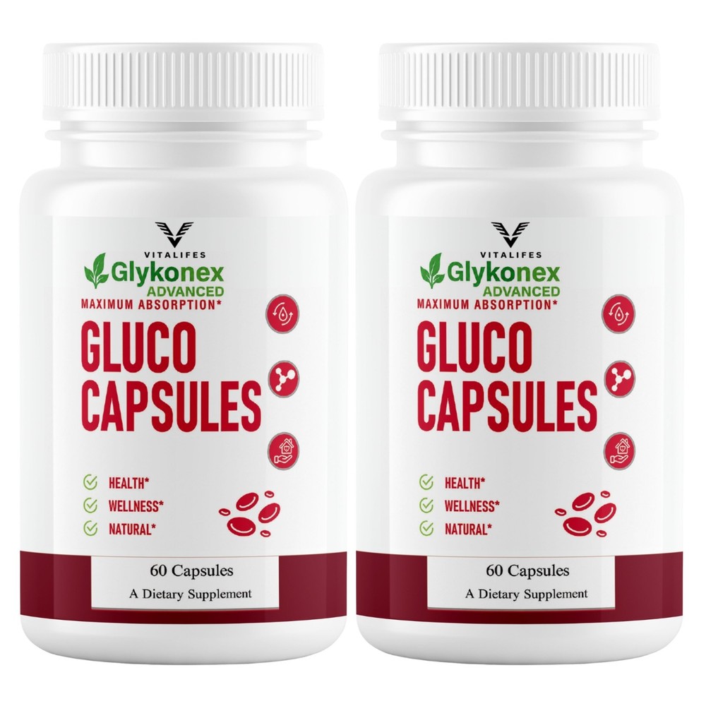 (2 Pack) GlykoNex Pro Daily Wellness Support, GlykoNex Supplement 60 Caps