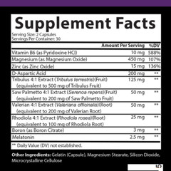 Angry Supplements Monster Test PM Sleep & Grow 60ct Capsules 80pc/Case