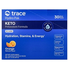 2 X Trace, Hydro Pak Keto, Orange, 30 Stick Packs, 0.24 oz (6.7 g) Each