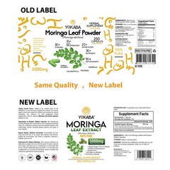 250 Capsules Moringa Oleifera Leaf Powder 5000mg – Organic Herbal Extract YOKABA